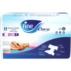 Fine care incontinence unisex adult briefs diapers waist (up to 178 cm) x- large-pack of 9 diapers