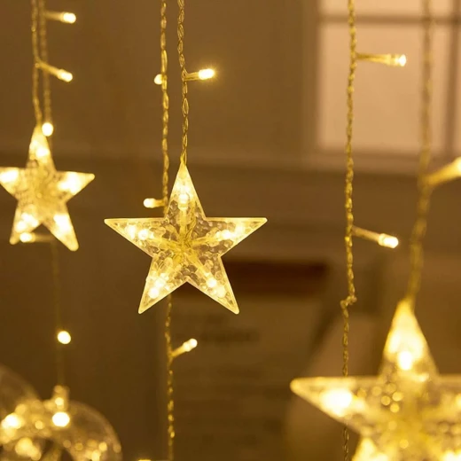 رمضان مبارك الديكور مع نجمة LED سلسلة أضواء زخرفة رمضان مبارك الديكور مع نجمة LED سلسلة أضواء زخرفة