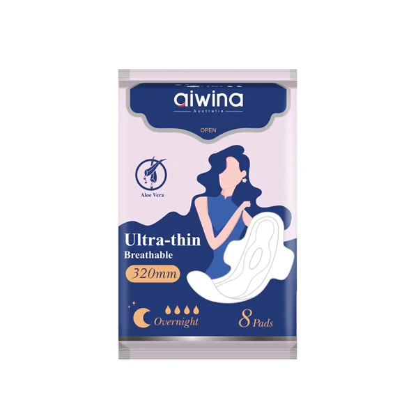 فوط أيوينا الترا رفيعة وسط (8 قطع) - Aiwina