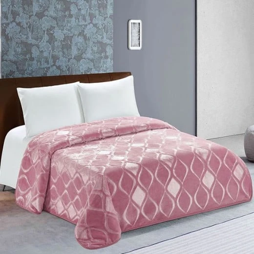Nova home engraved diamond blanket pink twin size Nova home engraved diamond blanket pink twin size
