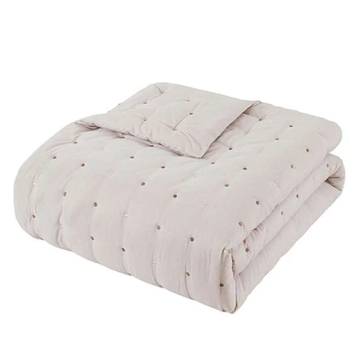 Nova Home "Natori" Embroidered Comforter Set, Beige Color, 4 Pieces - Nova Home - Image 4