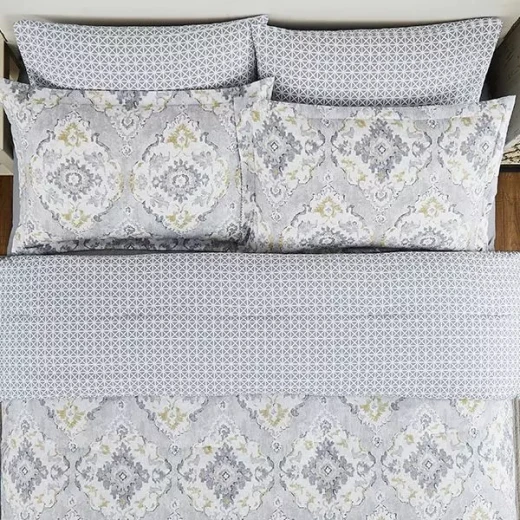 Nova Home "Vienna" Double-Face Printed Comforter, Grey Color, King/Super King, 6 Pieces - Nova Home - Image 8