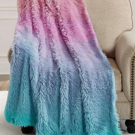 Nova Home Primrose Fur Throw - Rainbow 130*170 cm - Nova Home - Image 3