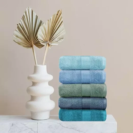 Nova Home 100% Cotton Pretty Collection Towel, Blue Color, Size100*150 - Nova Home - Image 2