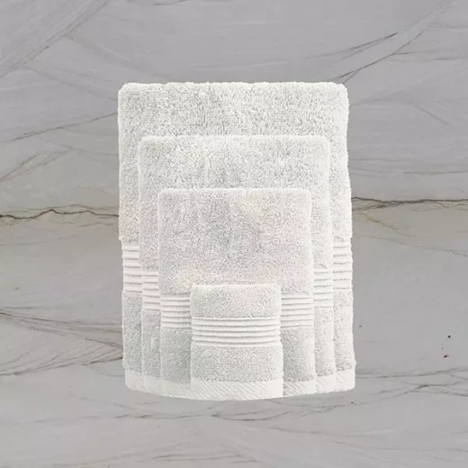 Nova Home 100% Cotton Pretty Collection Towel, White Color, Size 70*140 - Nova Home - Image 3