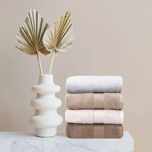 Nova Home 100% Cotton Pretty Collection Towel, White Color, Size 70*140 - Nova Home - Image 2