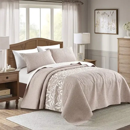 Nova Home Elwood Jacquard Bed Spread Set, Poly Cotton, Brown Color, King Size - Nova Home - Image 5