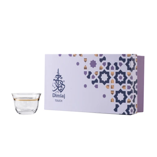 Dimlaj Mood Set of 6 Pcs Arabic Coffee Cups (Gold) - DIMLAJ - Image 3