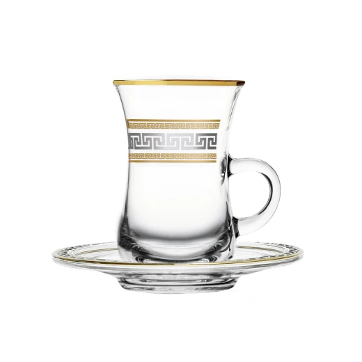 دملاج طقم كاسة شاي زجاج مذهب (عدد 12) دملاج طقم كاسة شاي زجاج مذهب (عدد 12)