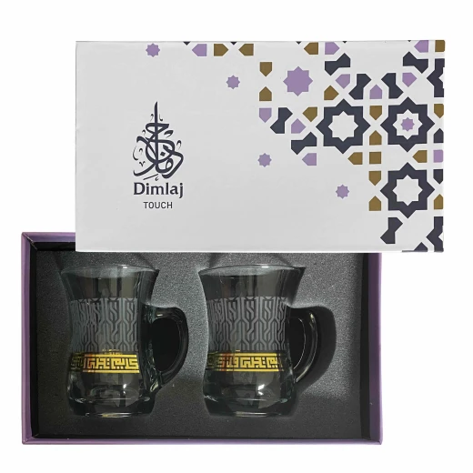 Dimlaj Alexander Set of 2 Pcs Mugs (Gold) - DIMLAJ - Image 2