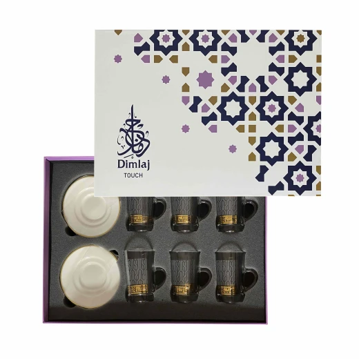 Dimlaj Alexander Set of 6 Pcs Tea Cups (Gold) - DIMLAJ - Image 2