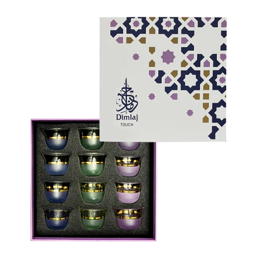 Dimlaj Luminous Set of 12 Pcs Arabic Coffee Cups - DIMLAJ - Image 3