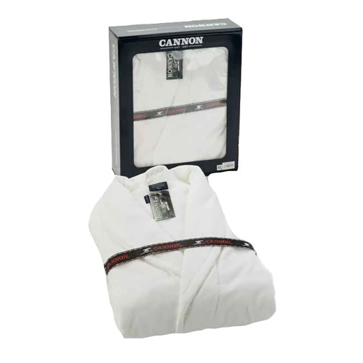 Cannon Bath Robe Plain  White S - Cannon - Image 2