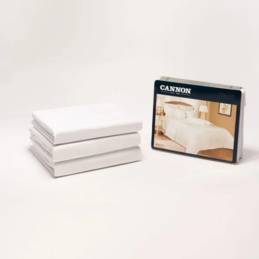 Cannon Bed Duvet Cover Plain King White 4pcs set - Cannon - Image 2