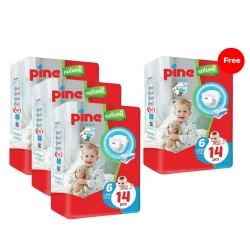 Pine Classic Diapers 3+1, Size 6,14 Diapers +15 Kg