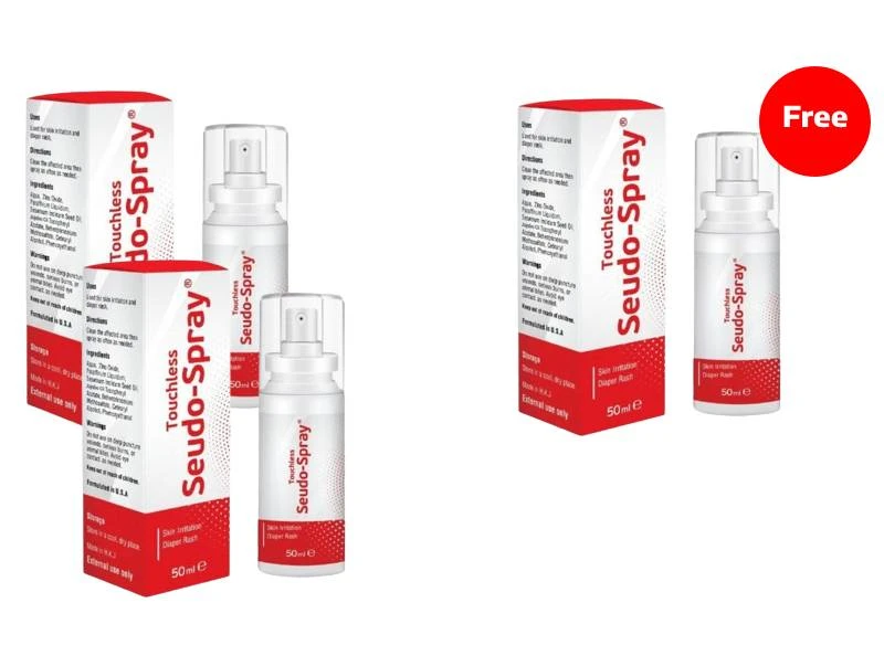 كريم طفح الحفاض بدون لمس للبشرة المتهيجة، 50 مل من سيودوسبراي - SeudoSpray