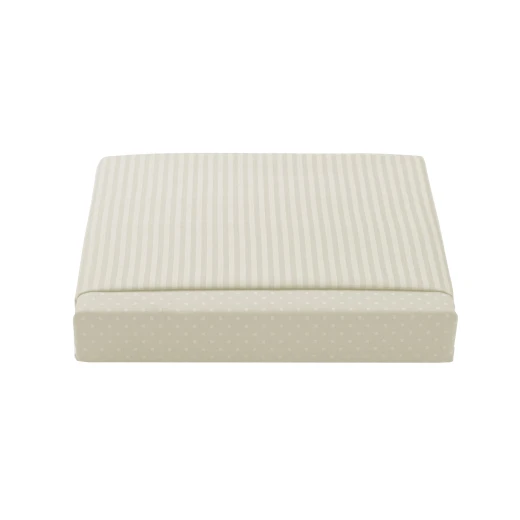 Cannon Dots & Stripes Bed Sheet Set, Poly Cotton, White Color, Twin Size,  2 Pieces - Cannon - Image 2