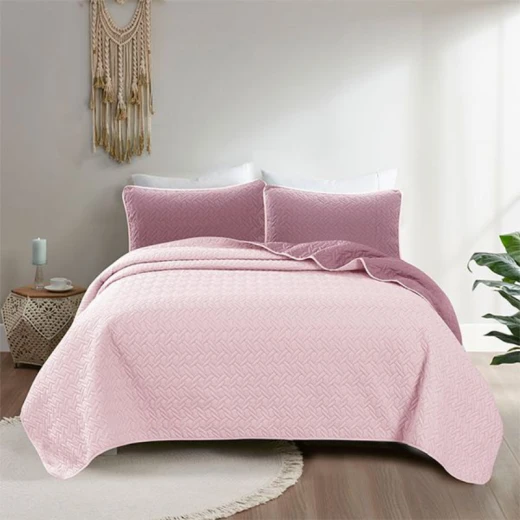 Nova Home Cross Bed Spread Set, Purple and Lilac Color, Twin Size - Nova Home - Image 2
