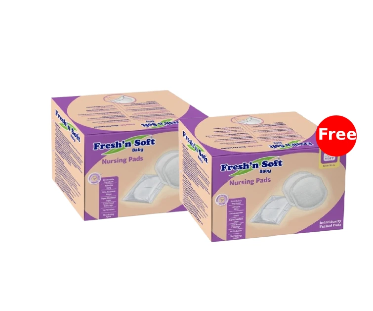 وسادة قطنية، 30 قطعة, علبة + علبة مجانا من فريشن سوفت - Fresh n soft