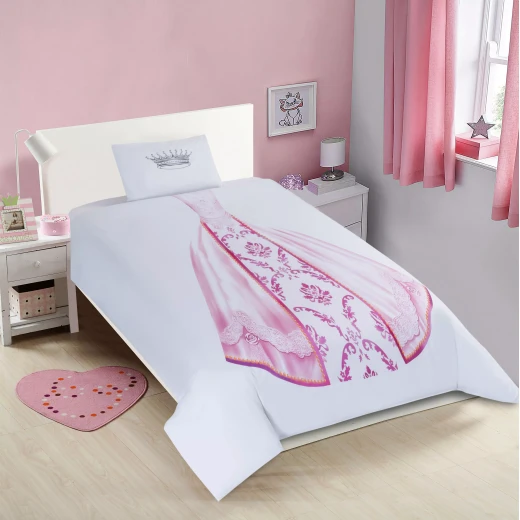 طقم وجه لحاف للأطفال, بحجم مفرد و نص, بتصميم الاميرة من نوفا هوم طقم وجه لحاف للأطفال, بحجم مفرد و نص, بتصميم الاميرة من نوفا هوم