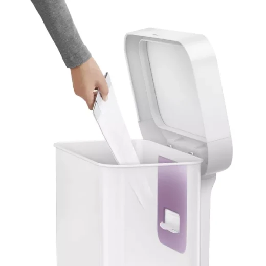 Simplehuman stainless steel trash bin, white color, 45 liter - Simplehuman - Image 5