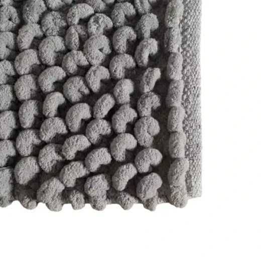 Nova home loopy bath mat, chenille, silver color, 60x120 cm - Nova Home - Image 3