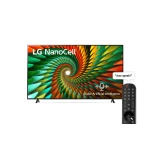 3 شهور مجانية من Apple TV+  تلفزيون ال جي NanoCell مقاس 65  بوصة من السلسلة NANO77، مع HDR (النطاق الديناميكي العالي) النشط بدقة 4k  لتصميمات شاشة السينما وتقنية ThinQ AI للتلفزيون الذكي بنظام  التشغيل  webOS - إل جي