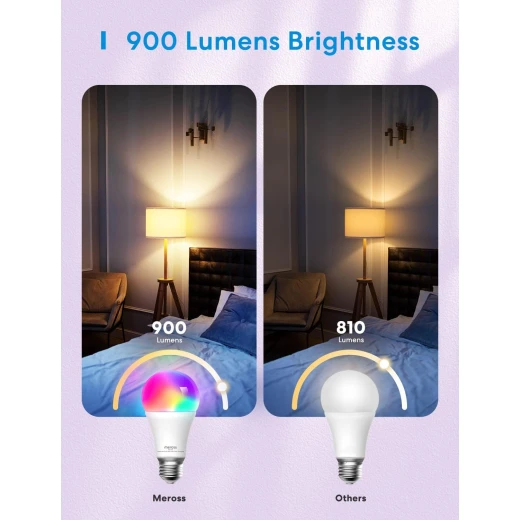 لمبة LED ذكية بتقنية Wi-Fi مع RGB (عبوة واحدة) - ميروس - Image 2
