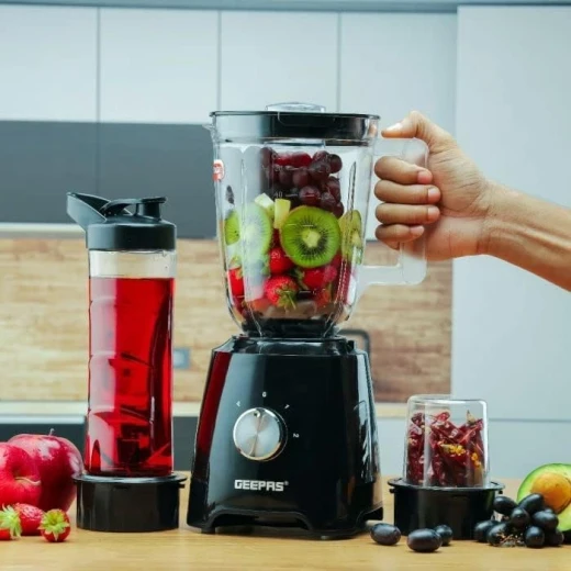 Geepas 3-In-1 Super Blender 1.5L 500ml BPA Jar - GEEPAS - Image 2