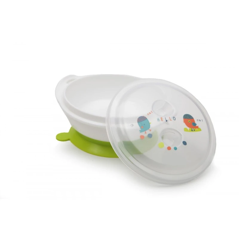 Totcare  Feeding Bowl With Rubber Base green - Tot Care