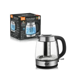 RAF Glass Electric Kettle 2 Liter Tea Pot Cordless Water Kettle Water Boiler With Filter
