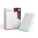 مفتاح حائط ذكي يعمل باللمس من SONOFF (T5-4C-120)، مفتاح إضاءة LED ذكي يعمل باللمس بالكامل، يعمل مع Alexa/Google Home/Alice، 4 Gang 1 Way، 2.4 جيجا هرتز WiFi فقط - سونوف