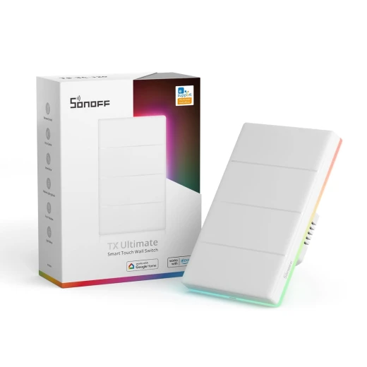مفتاح حائط ذكي يعمل باللمس من SONOFF (T5-4C-120)، مفتاح إضاءة LED ذكي يعمل باللمس بالكامل، يعمل مع Alexa/Google Home/Alice، 4 Gang 1 Way، 2.4 جيجا هرتز WiFi فقط مفتاح حائط ذكي يعمل باللمس من SONOFF (T5-4C-120)، مفتاح إضاءة LED ذكي يعمل باللمس بالكامل، يعمل مع Alexa/Google Home/Alice، 4 Gang 1 Way، 2.4 جيجا هرتز WiFi فقط