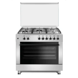 Conti 90cm Gas Cooker: 5-Burner Design with Double Fan Oven for Superior Home Cooking. Featuring Model GASCOKR.0008. Enjoy Precise Control and Exceptional Baking Performance with This Stylish Gas Cooker.