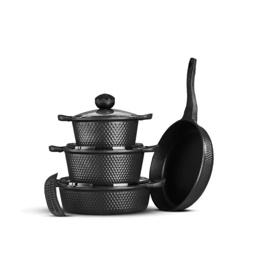 طناجر ألمنيوم امبوس (طقم 7 قطع) - امبوس - Image 6