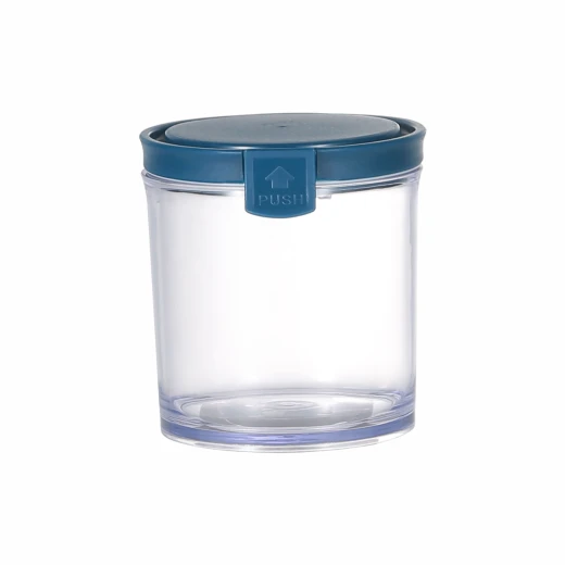 Round Airtight Food Container Jar 390 ml Blue Round Airtight Food Container Jar 390 ml Blue