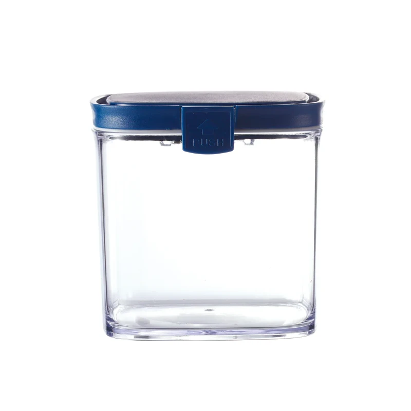 Square Airtight Food Container Jar 1.1 L, Blue - Vague