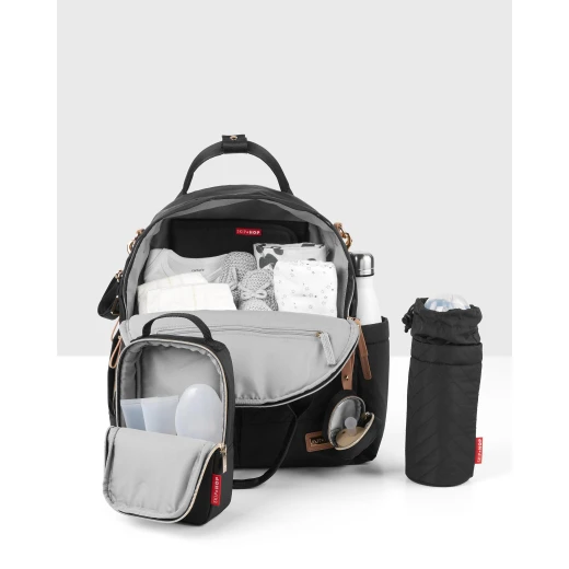 Suite By Skip Hop 6-In-1 Diaper Backpack Set, Black - Skip Hop - Image 11