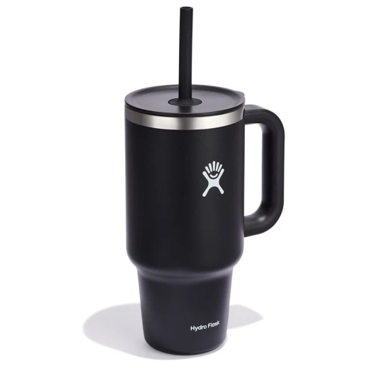 Hydro Flask - Travel Tumbler 946 ml (32 oz) with Closable Press-In Straw Lid, Black - Hydro Flask - Image 7