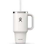 Hydro Flask - Travel Tumbler 946 ml (32 oz) with Closable Press-In Straw Lid, White - Hydro Flask