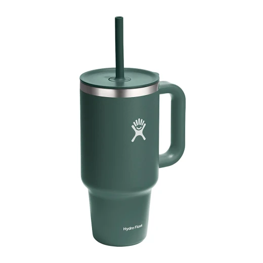 Hydro Flask - Travel Tumbler 946 ml (32 oz) with Closable Press-In Straw Lid, Fir - Hydro Flask - Image 3