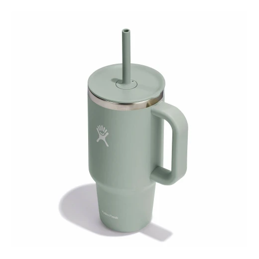 Hydro Flask - Travel Tumbler 946 ml (32 oz) with Closable Press-In Straw Lid, AGAVE - Hydro Flask - Image 6