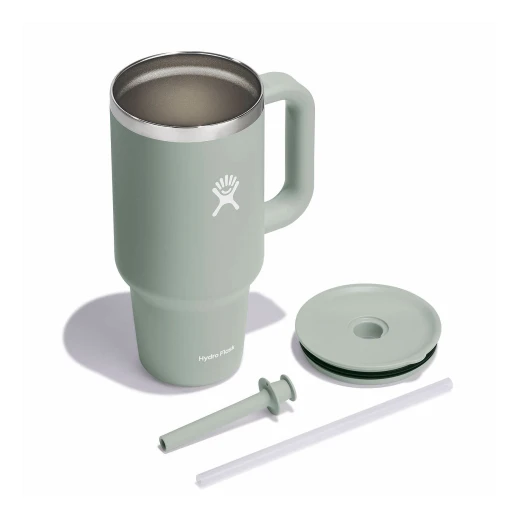 Hydro Flask - Travel Tumbler 946 ml (32 oz) with Closable Press-In Straw Lid, AGAVE - Hydro Flask - Image 3