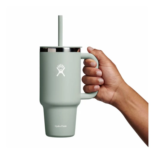 Hydro Flask - Travel Tumbler 946 ml (32 oz) with Closable Press-In Straw Lid, AGAVE - Hydro Flask - Image 4