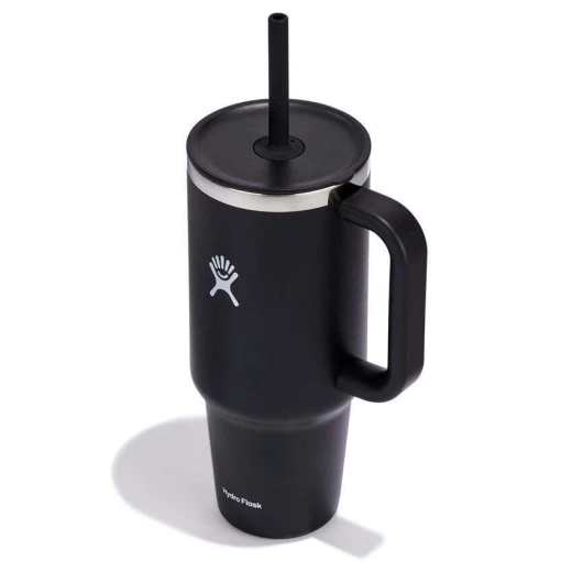 Hydro Flask - Travel Tumbler - Thermal Mug 1180 ml (40 oz) with Lockable Press-in Straw Lid, Black - Hydro Flask - Image 5