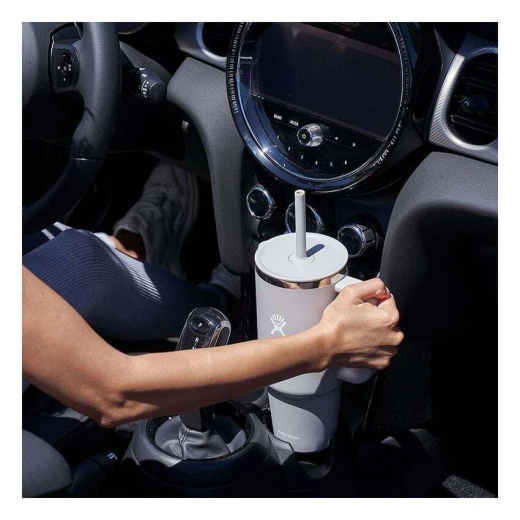 Hydro Flask - Travel Tumbler - Thermal Mug 1180 ml (40 oz) with Lockable Press-in Straw Lid, Black - Hydro Flask - Image 4