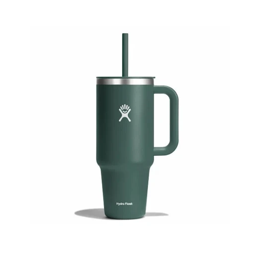 Hydro Flask - Travel Tumbler - Thermal Mug 1180 ml (40 oz) with Lockable Press-in Straw Lid, FIR Hydro Flask - Travel Tumbler - Thermal Mug 1180 ml (40 oz) with Lockable Press-in Straw Lid, FIR