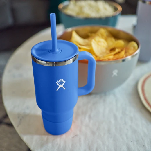 Hydro Flask - Travel Tumbler - Thermal Mug 1180 ml (40 oz) with Lockable Press-in Straw Lid, CASCADE - Hydro Flask - Image 4