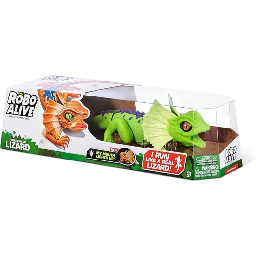 روبو على قيد الحياة سحلية الرقبة مزركشة شخصية الأليفة الروبوتية [أخضر]