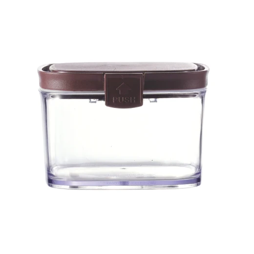 Square Airtight Food Container Jar 660 ml, Brown Square Airtight Food Container Jar 660 ml, Brown